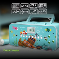 Muse M-29 KB Radio CD/MP3 Multicolore