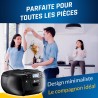 Klim lecteur cd & lecteur cassette audio, am/fm poste radio cd, lecteur cd bleutooth, son stéréo, télécommande, enregistrement d