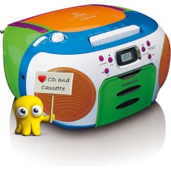 Lenco SCD-971 - Radio portable - CD - Lecteur cassette - enfants - Multicolor