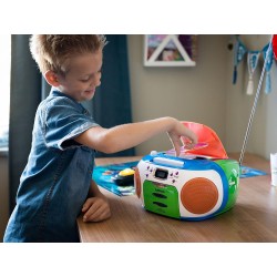 Lenco SCD-971 - Radio portable - CD - Lecteur cassette - enfants - Multicolor