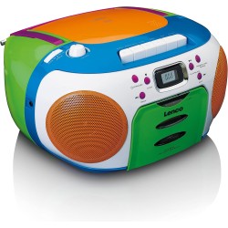 Lenco SCD-971 - Radio portable - CD - Lecteur cassette - enfants - Multicolor