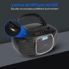 MEDION E66476 Stereo Sound System (Boombox, Lecteur CD, MP3, Cassette, Lecteur de Cassette Portable pour Enfants, Radio FM, AUX,