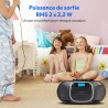MEDION E66476 Stereo Sound System (Boombox, Lecteur CD, MP3, Cassette, Lecteur de Cassette Portable pour Enfants, Radio FM, AUX,