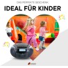 SCHWAIGER 658026 Lecteur CD avec Cassette et Radio MP3 Connexion USB FM Radio AUX Casque Boombox Fonctionnement sur Secteur et P