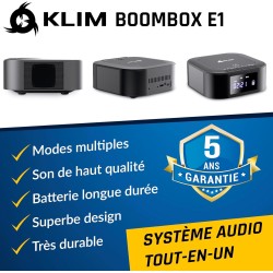 Klim boombox e1 - poste radio cd portable - extra bass avec subwoofer - radio fm, cd, bleutooth, usb, bleutooth, mp3 - mode fila