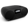 Philips taz6000 lecteur de cd/radio fm tout-en-un avec dab+, bleutooth 5.4, usb, batterie/alimentation ca, amplification dynamiq