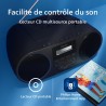 Philips taz6000 lecteur de cd/radio fm tout-en-un avec dab+, bleutooth 5.4, usb, batterie/alimentation ca, amplification dynamiq
