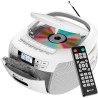 Klim lecteur cd & lecteur cassette audio, am/fm poste radio cd, bleutooth, son stéréo, télécommande, enregistrement de cassettes