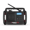 Perfectpro rockbox radio de chantier dab+, fm aux, bleutooth®, fm résistante aux chocs, noir