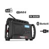 Perfectpro rockbox radio de chantier dab+, fm aux, bleutooth®, fm résistante aux chocs, noir