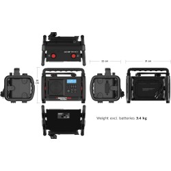Perfectpro rockbox radio de chantier dab+, fm aux, bleutooth®, fm résistante aux chocs, noir