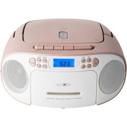 Reflexion RCR2260 Lecteur CD avec Cassette et Radio pour Alimentation Secteur et Batterie (Radio FM PLL, écran LCD, entrée AUX, 