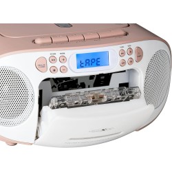 Reflexion RCR2260 Lecteur CD avec Cassette et Radio pour Alimentation Secteur et Batterie (Radio FM PLL, écran LCD, entrée AUX, 