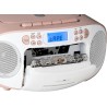 Reflexion RCR2260 Lecteur CD avec Cassette et Radio pour Alimentation Secteur et Batterie (Radio FM PLL, écran LCD, entrée AUX, 