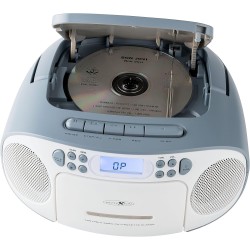 Reflexion RCR2260BL Radio-Lecteur CD FM AUX, CD, Cassette, FM Bleu-Blanc