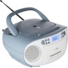 Reflexion RCR2260BL Radio-Lecteur CD FM AUX, CD, Cassette, FM Bleu-Blanc