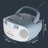 Reflexion RCR2260BL Radio-Lecteur CD FM AUX, CD, Cassette, FM Bleu-Blanc