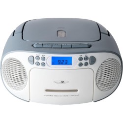 Reflexion RCR2260BL Radio-Lecteur CD FM AUX, CD, Cassette, FM Bleu-Blanc