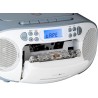 Reflexion RCR2260BL Radio-Lecteur CD FM AUX, CD, Cassette, FM Bleu-Blanc