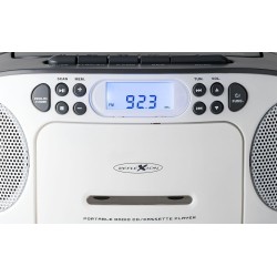 Reflexion RCR2260GR Radio-Lecteur CD FM AUX, CD, Cassette, FM Gris-Blanc