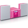 Lenco mc-013 rose chaîne stéréo avec radio fm et lecteur cd - rose et gris
