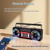 Lecteur enregistreur à cassettes rétro années 80 avec boombox bleutooth, radio am/fm/oc, enregistrement usb, prise casque, son s