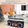 Lecteur enregistreur à cassettes rétro années 80 avec boombox bleutooth, radio am/fm/oc, enregistrement usb, prise casque, son s