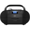 Bsl boombox radio cd portable avec boîtier et bleutooth jl2021a | 6 w rms | fm et usb | mp3 | écran lcd | aux in et usb casque