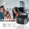 Bsl boombox radio cd portable avec boîtier et bleutooth jl2021a | 6 w rms | fm et usb | mp3 | écran lcd | aux in et usb casque