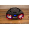GP Lecteur CD portable, lumières disco LED Boombox avec CD/CD-R USB, radio FM, entrée AUX, prise casque, 20 emplacements de mémo