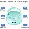 Lecteur cd portable boombox pour enfants (avec bleutooth, radio fm, mp3, usb, aux, prise casque), son stéréo pour toute la famil