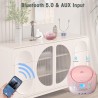 Lecteur cd portable boombox pour enfants (avec bleutooth, radio fm, mp3, usb, aux, prise casque), son stéréo pour toute la famil