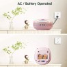Lecteur cd portable boombox pour enfants (avec bleutooth, radio fm, mp3, usb, aux, prise casque), son stéréo pour toute la famil