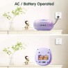 Lecteur cd portable boombox pour enfants (avec bleutooth, radio fm, mp3, usb, aux, prise casque), son stéréo pour toute la famil