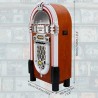 Monstershop – jukebox style rétro années 50 à eclairages led couleurs changeantes avec port usb, bleutooth, aux, lecteur cd, lec