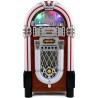 Monstershop – jukebox style rétro années 50 à eclairages led couleurs changeantes avec port usb, bleutooth, aux, lecteur cd, lec