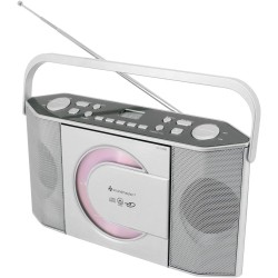 Soundmaster RCD1755SI Radio avec Lecteur CD MP3 Vertical Radio de Cuisine Compact