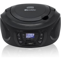 Roadstar CDR-375D+/BK Radio CD Player Portable Dab/Dab+ / FM, Lecteur CD-MP3, CD-R, CD-RW, USB, Stereo, Télécommande, AUX-in, So