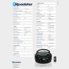 Roadstar CDR-375D+/BK Radio CD Player Portable Dab/Dab+ / FM, Lecteur CD-MP3, CD-R, CD-RW, USB, Stereo, Télécommande, AUX-in, So