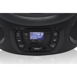 Roadstar CDR-375D+/BK Radio CD Player Portable Dab/Dab+ / FM, Lecteur CD-MP3, CD-R, CD-RW, USB, Stereo, Télécommande, AUX-in, So