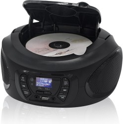 Roadstar CDR-375D+/BK Radio CD Player Portable Dab/Dab+ / FM, Lecteur CD-MP3, CD-R, CD-RW, USB, Stereo, Télécommande, AUX-in, So
