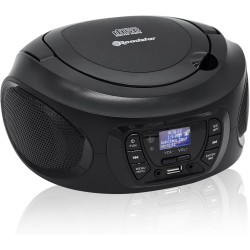 Roadstar CDR-375D+/BK Radio CD Player Portable Dab/Dab+ / FM, Lecteur CD-MP3, CD-R, CD-RW, USB, Stereo, Télécommande, AUX-in, So