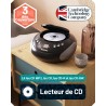 Boombox cd bleutooth portable avec radio fm | cd, cd-r, cd-rw | 30 présélections | commandes faciles, écran led, prise casque | 