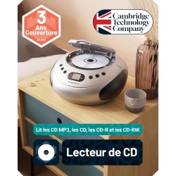 Lecteur CD Oakcastle CD250 (Argent)