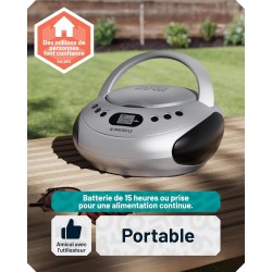 Lecteur CD Oakcastle CD250 (Argent)