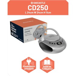 Lecteur CD Oakcastle CD250 (Argent)