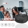 Boombox bsl jl-2031a radio cd portable bleutooth avec 4 w de puissance rms radio fm et port usb compatible avec fichiers mp3 écr