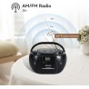 Retekess TR621 Boombox Poste Radio CD,Lecteur Cassette Audio,Boombox Stereo avec Enregistrement,Télécommande,Prise en Charge USB