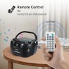 Retekess TR621 Boombox Poste Radio CD,Lecteur Cassette Audio,Boombox Stereo avec Enregistrement,Télécommande,Prise en Charge USB