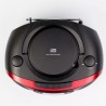 Aiwa bbtc-550rd radio cassette portable avec cd, bleutooth et usb, enregistreur de cassettes coloris : rouge.